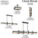 Cloud Break 8 Light 32.5 inch Coal Pendant Ceiling Light